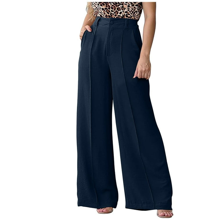 Casual Solid Color High Waist Trousers Leggings Casual Solid Color High Waist Trousers Leggings