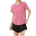thumbnail image 1 of Besolor Women's Workout Shirts Short Sleeve Crewneck Quick Dry Breathable Yoga T-Shirt Gym Athletic Tops Plus Size, 1 of 4