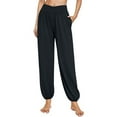 thumbnail image 1 of Besolor Women's Yoga Pants Crossover High Waisted Workout Sweatpants Comfy Flowy Joggers Pajama Pants with Pockets, 1 of 5