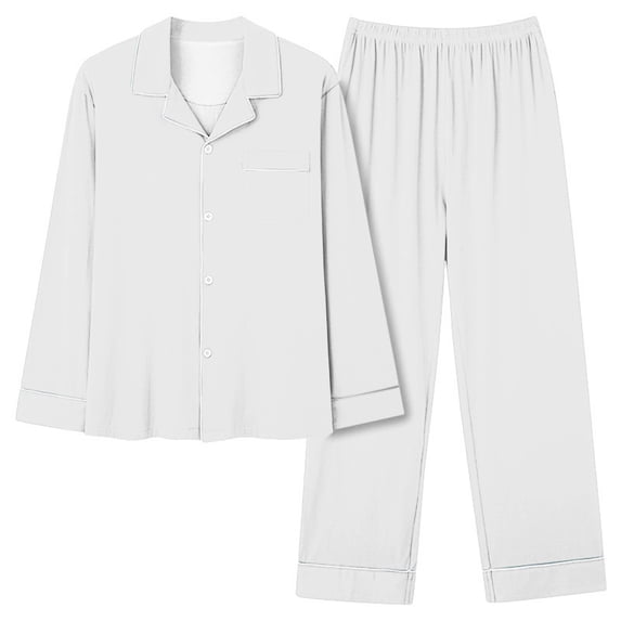 Besolor Womens Casual Pajama Sets Long Sleeve Button down Shirts and Pants 2 Piece Loungewear Outfits Sleepwear Pjs