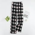 thumbnail image 1 of Besolor Womens Flannel Pajama Pants Plaid Printed Fuzzy Fleece Cozy Loungewear Pants Winter Warm Pj Bottoms, 1 of 8