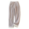 thumbnail image 1 of Besolor Womens Fleece Pajama Pants Casual Elastic Waist Fuzzy Warm Winter Thick Loungewear Trouser Pj Pants Sleepwear, 1 of 3