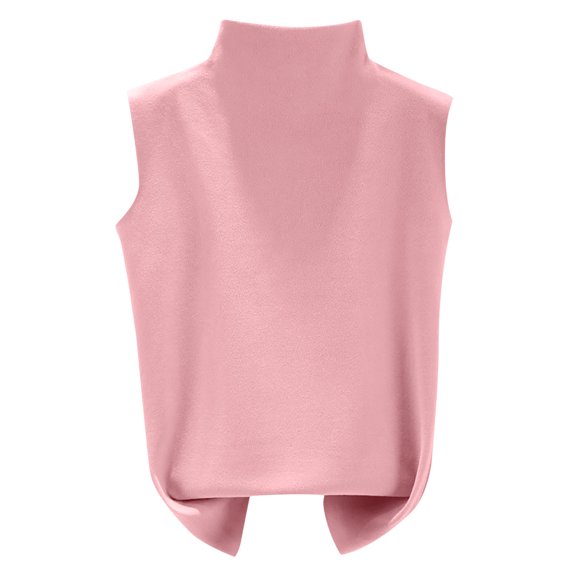 Besolor Womens Fleece Underwear Tops Tank Top Vest Sleeveless Mock Neck Thermal Shirts for Women Thermal Sweater Tops