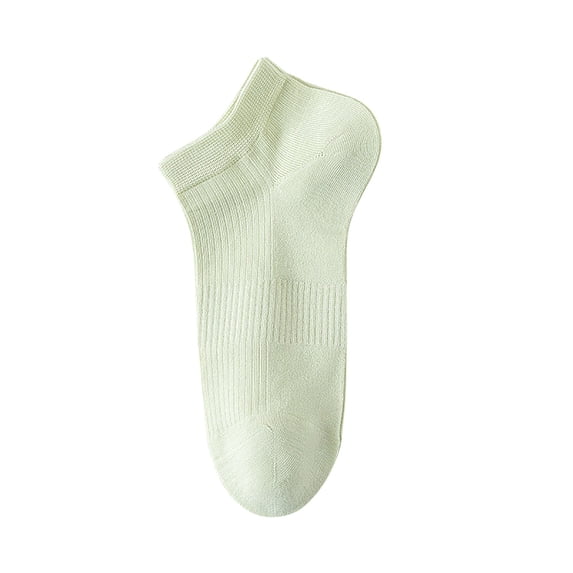 Besolor Womens Girls Crew Socks Casual Solid Color Cotton Breathable Cute Low Cut No Show Ankle Socks