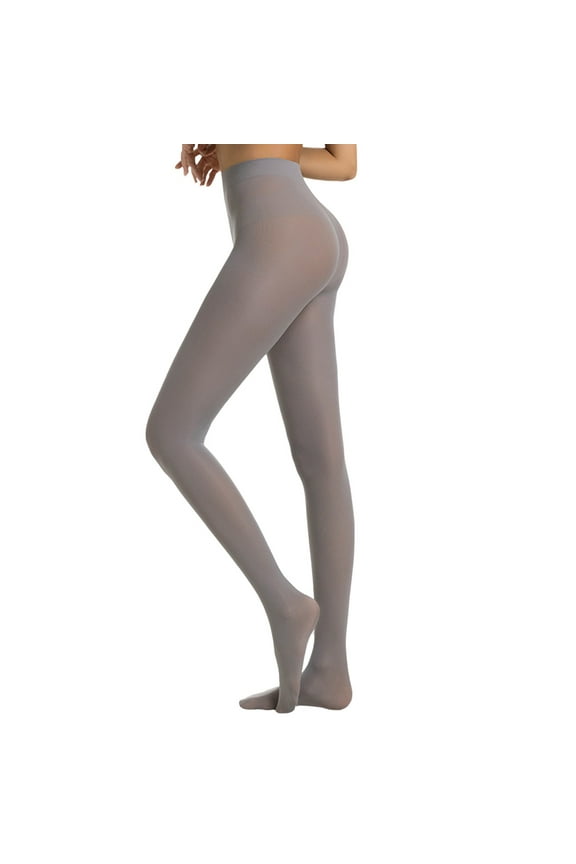 Womens Girls Opaque Tights High Waisted Fake Translucent Leggings Footed Pantyhose Dance Stockings