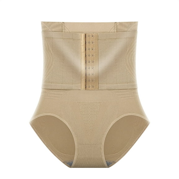 Besolor Womens High Waisted Shapewear Panties Seamless Adjustable Waist Butt Lifting Body Shaper Underwear Girdle Panty