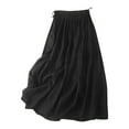 thumbnail image 1 of Besolor Womens Maxi Skirts Casual High Waisted Drawstring A-Line Flowy Beach Vacation Long Skirts, 1 of 8