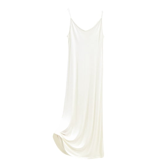 Besolor Womens Nightgown Summer Pajama Dress Sleeveless Spaghetti Strap Nightdress Casual Loose Maxi Dresses Sleepwear