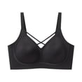 thumbnail image 1 of Besolor Womens Plus Size Bras No Underwire Seamless Full Coverage Supportive Breathable Comfy Everyday Bra(X-Large,Black), 1 of 5