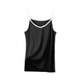 thumbnail image 1 of Besolor Womens Plus Size Camisole V-Neck Spaghetti Strap Cami Tops Summer Casual Solid Color Basic T-Shirt Blouse, 1 of 3