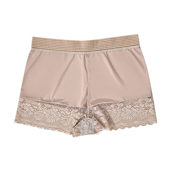 Besolor Womens Plus Size Lace Boy Shorts Seamless High Waisted Stretchy No Show Panties Breathable Underwear