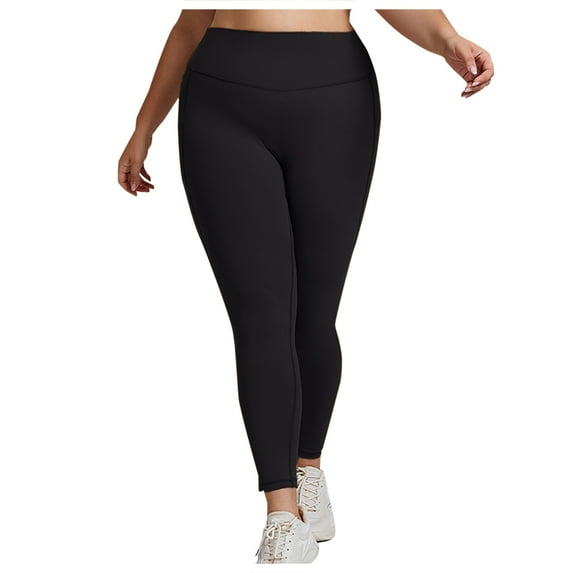 Besolor Womens Plus Size Leggings Seamless High Waisted Stretchy Workout Gym Yoga Pants with Pockets