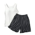 thumbnail image 1 of Besolor Womens Plus Size Pajama Set with Built in Bra Casual Sleeveless Tank Top and Shorts Set Sleepwear Pjs, 1 of 6