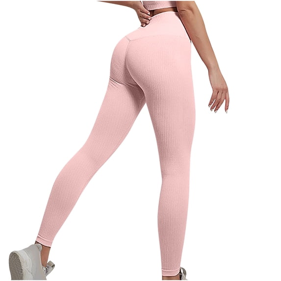 Besolor Womens Scrunch Yoga Leggings Seamless High Waisted Butt Lifting Workout Fitness Gym Compression Pants