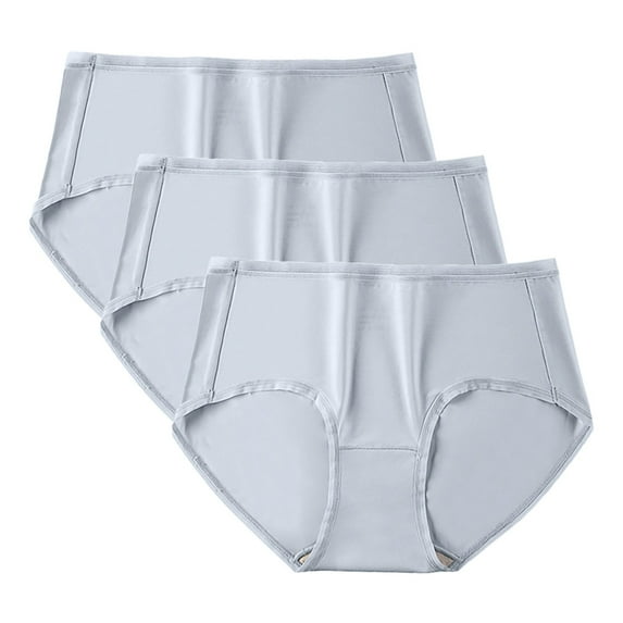 Besolor Womens Seamless Briefs Soft Breathable Mid Waisted Underwear No Show Panties for Women 3 Pack