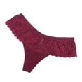 thumbnail image 1 of Besolor Womens Seamless Thongs Briefs Lace Low Waist No Show Panties Stretch Ladies Breathable Lingerie Underwear, 1 of 3