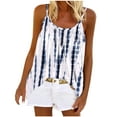 thumbnail image 1 of Besolor Womens Summer Cami Tops Trendy Tie-Dyed Spaghetti Straps Camisole Casual Round Neck Loose Flowy Shirts, 1 of 5