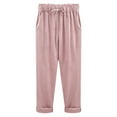thumbnail image 1 of Besolor Womens Summer Casual Pants Loose Elastic Waist Drawstring Cotton Linen Cropped Pants Comfy Lounge Pants with Pockets, 1 of 3