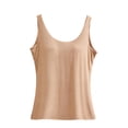 thumbnail image 1 of Besolor Womens Tank Tops with Built in Bras Summer Casual Comfy Basic Layer Tee Camisole Top Crewneck Sleeveless Tanks Loungewear, 1 of 7