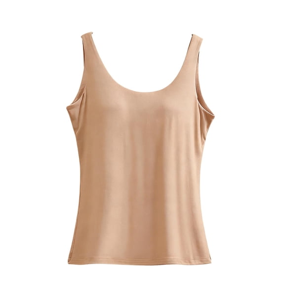 Besolor Womens Tank Tops with Built in Bras Summer Casual Comfy Basic Layer Tee Camisole Top Crewneck Sleeveless Tanks Loungewear