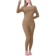 thumbnail image 1 of Besolor Womens Thermal Underwear Set Soft Fleece Lined Long Underwear Warm Base Layer Tops and Bottoms Sets, 1 of 4