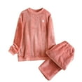 thumbnail image 1 of Besolor Womens Warm Flannel Pajamas Thick Cozy Crewneck Long Sleeve Tops and Pants Sets Winter Sleepwear Pjs, 1 of 9