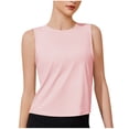 thumbnail image 1 of Besolor Womens Workout Tank Tops Crew Neck Sleeveless Crop Top Summer Lightweight Thin Breathable Gym Athletic Running Basic Tee Tanks, 1 of 3