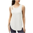 thumbnail image 1 of Besolor Womens Workout Tank Tops Round Neck Cutout Sleeveless Shirts Athletic Gym Yoga Running Tees, 1 of 5