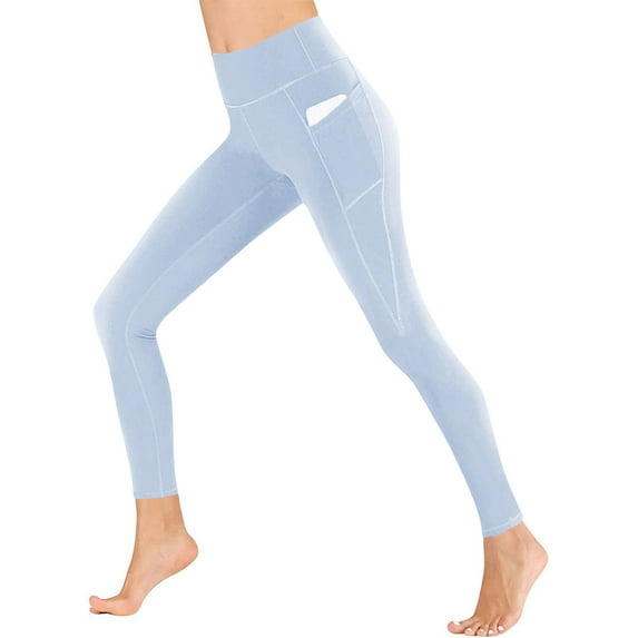 Besolor Workout Leggings for Women Athletic Yoga Pants High Waisted Stretch Slim Fitted Pants with Pockets