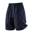 thumbnail image 1 of Besolor Workout Shorts for Men Wide Leg Drawstring Elastic Waist Quick Dry Breathable Athletic Hiking Shorts with Pockets(Large,Navy), 1 of 5