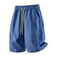 thumbnail image 1 of Besolor Workout Shorts for Men Wide Leg Drawstring Elastic Waist Quick Dry Breathable Athletic Hiking Shorts with Pockets(XX-Large,Blue), 1 of 5