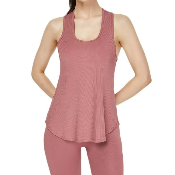 Besolor Workout Tank Top for Women Racerback Scoop Neck Sleeveless Tee Quick-Dry Active Running Yoga Shirts Sportswear