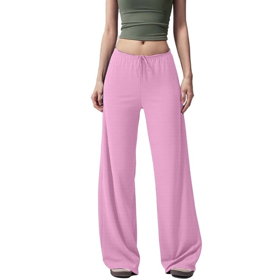 Besolor Yoga Pants for Women Wide Leg Stretch Comfy Drawstring Waisted Loungewear Pants Workout Trousers