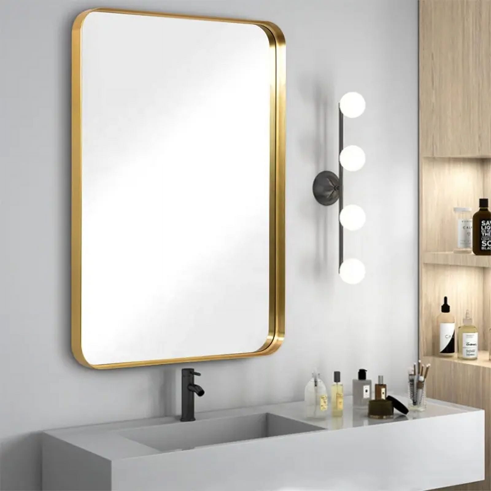 Bespoire Rectangular Bathroom Mirror - Wall Mount Vanity Mirror - Walmart.com