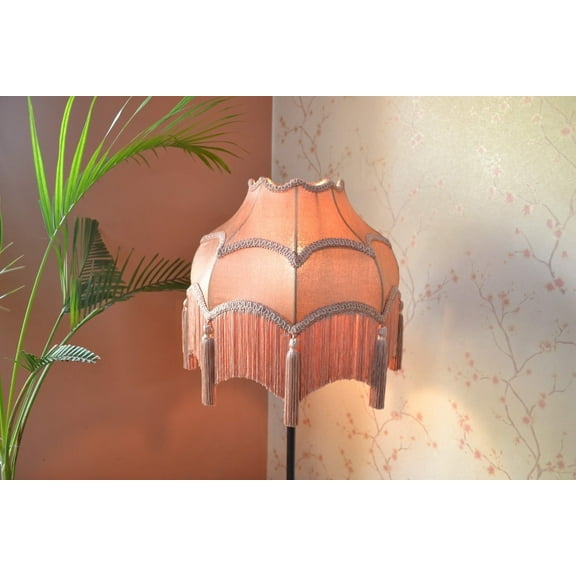 BespokeByNikita Mocha Mousse Fringe Dome Brown Lamp Shade