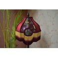 thumbnail image 1 of BespokeByNikita Vivien Red Printed Victorian Silk Lamp Shade, 1 of 5