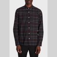 thumbnail image 1 of Bespoken Men's Black Claremont Button Down Shirt MSH003010, Black and Red Plaid, Small, 1 of 3