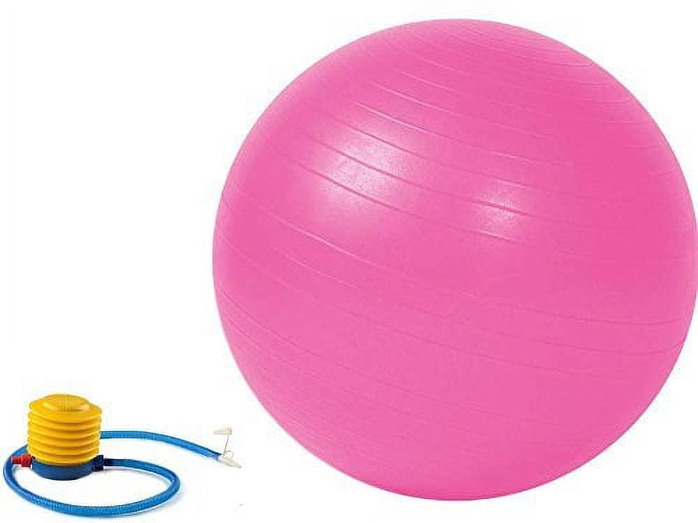 Bespolitan Sports 55cm Anti-Burst Inflatable Exercise Ball for Yoga, Pink