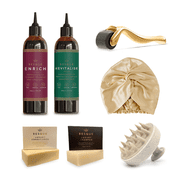 Besque Enrich and Revitalise Hair Bundle, Hair Care Kit with Scalp Massager, 3.4 fl oz Each