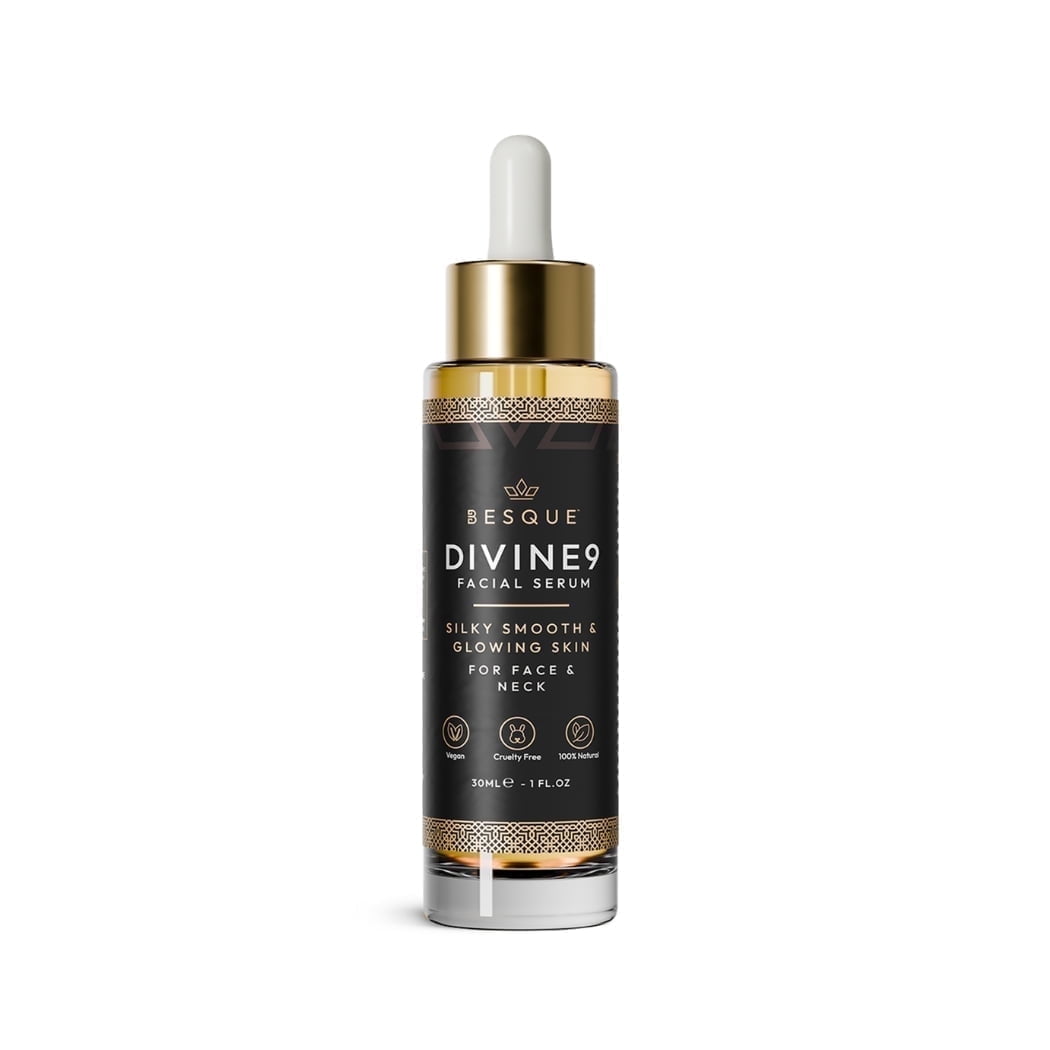 Besque DIVINE9 Firming Rejuvenation Facial Serum, Reduces Inflammation, Deeply Nourishing, Hydrating and Reparative Serum, Prevents Outbreaks 1 FI Oz