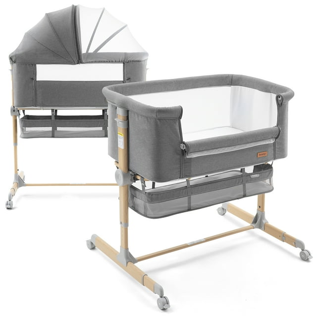 Besrey 2in1 Baby Bedside Sleeper, Height Adjustable, Bedside