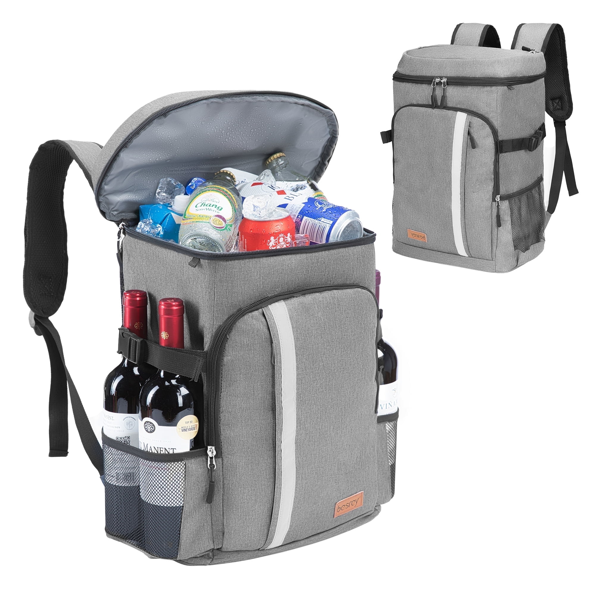 Besrey Backpack Cooler 39 Cans Large Capacity Storage, Leakproof Cooler Bag for Camping Hiking
