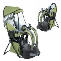 Besrey Baby Hiking Backpack Carrier for Toddlers, Framed Backpack Baby Carrier, Olive Green