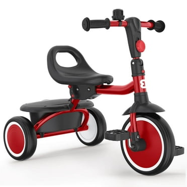 Besrey Kids Tricycle, Foldable Toddler Tricycle with Handlebar Bell for Kids Age 1-5