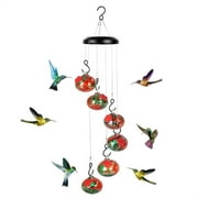 Bessbest Charming Wind Chimes Outdoor Hummingbird Water Feeder Wind Chime Shaped Bird feeders for Viewing Hanging Garden Water Feeder for Birds,Perfect Garden Decor for Outside