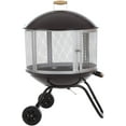 thumbnail image 1 of Bessemer 01471 28" Patio Fireplace, Black and Silver, 1 of 11
