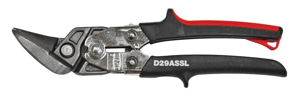 Bessey D29ASSL Offset Left-Cutting Aviation Snip – 1-7/16 Inch Cut Capacity, 10-1/4 Inch Length, Ergonomic Grip, 25% Less Effort, For Sheet Metal And Curves