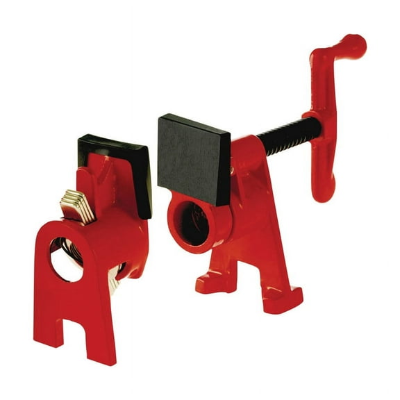 Bessey H-Style Pipe Clamp Fixture Set for 1/2" Black Pipe, 1pk