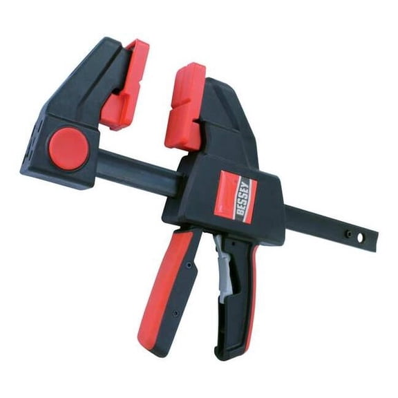 Bessey Trigger Clamp, Plastic Handle and 3 5/8 in Throat Depth EHKXL18