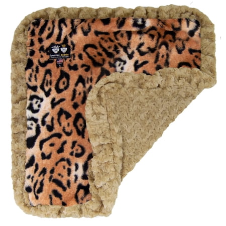 Bessie and Barnie Chepard Camel Rose Reversible Pet Blanket